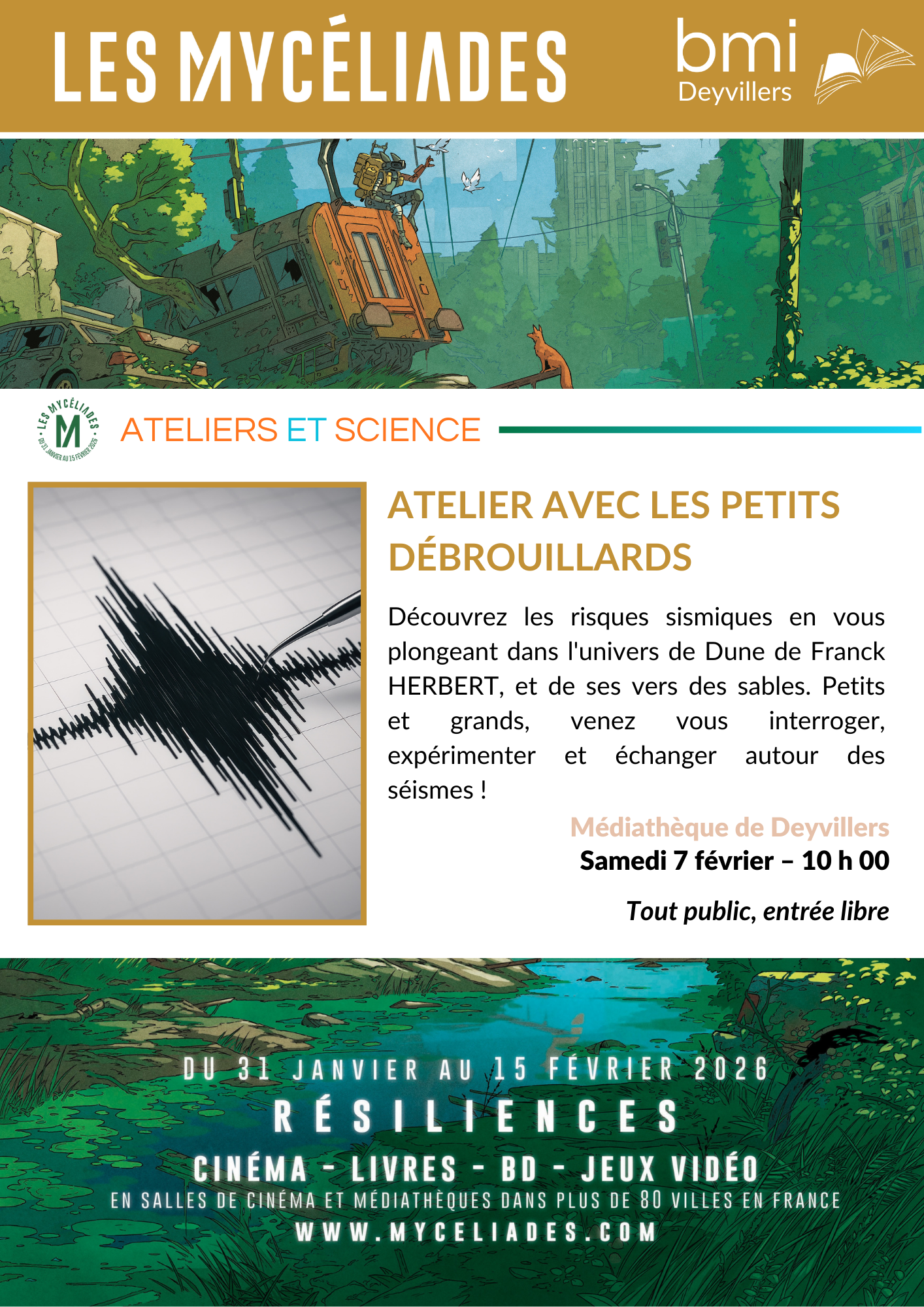 ATELIER AVEC LE PETITS DÉBROUILLARDS - LES MYCÉLIADES