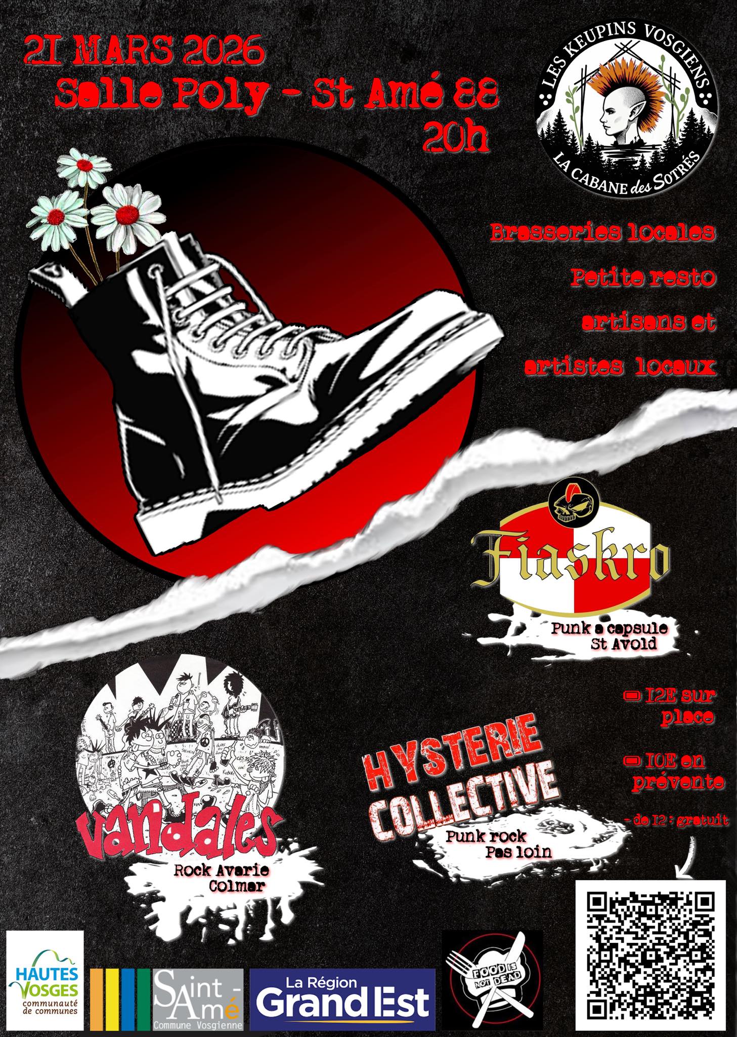 Concert punk avec VANDALES + FIASKRO + HYSTERIE COLLECTIVE