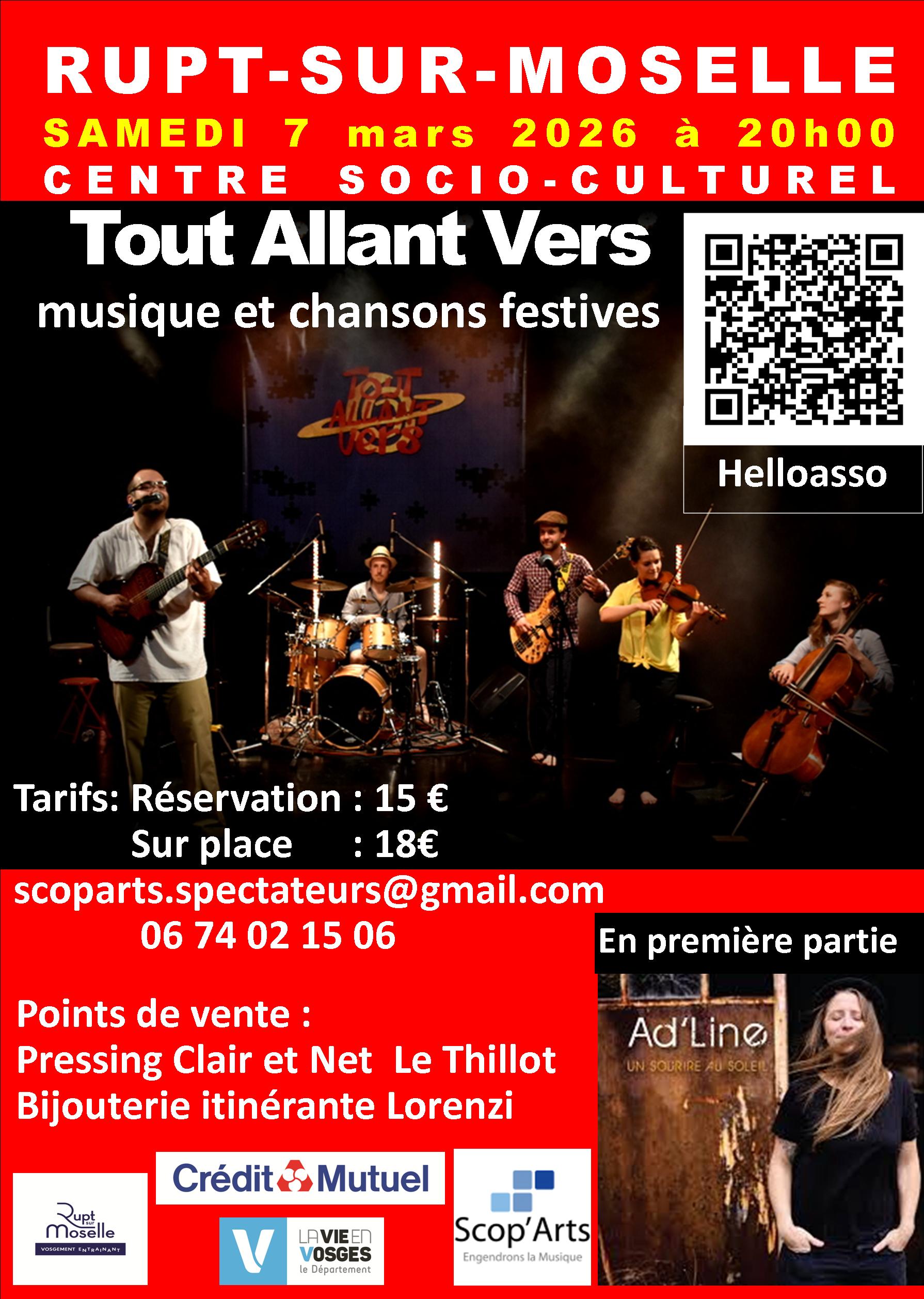 concert Tout Allant Vers et Ad'Line