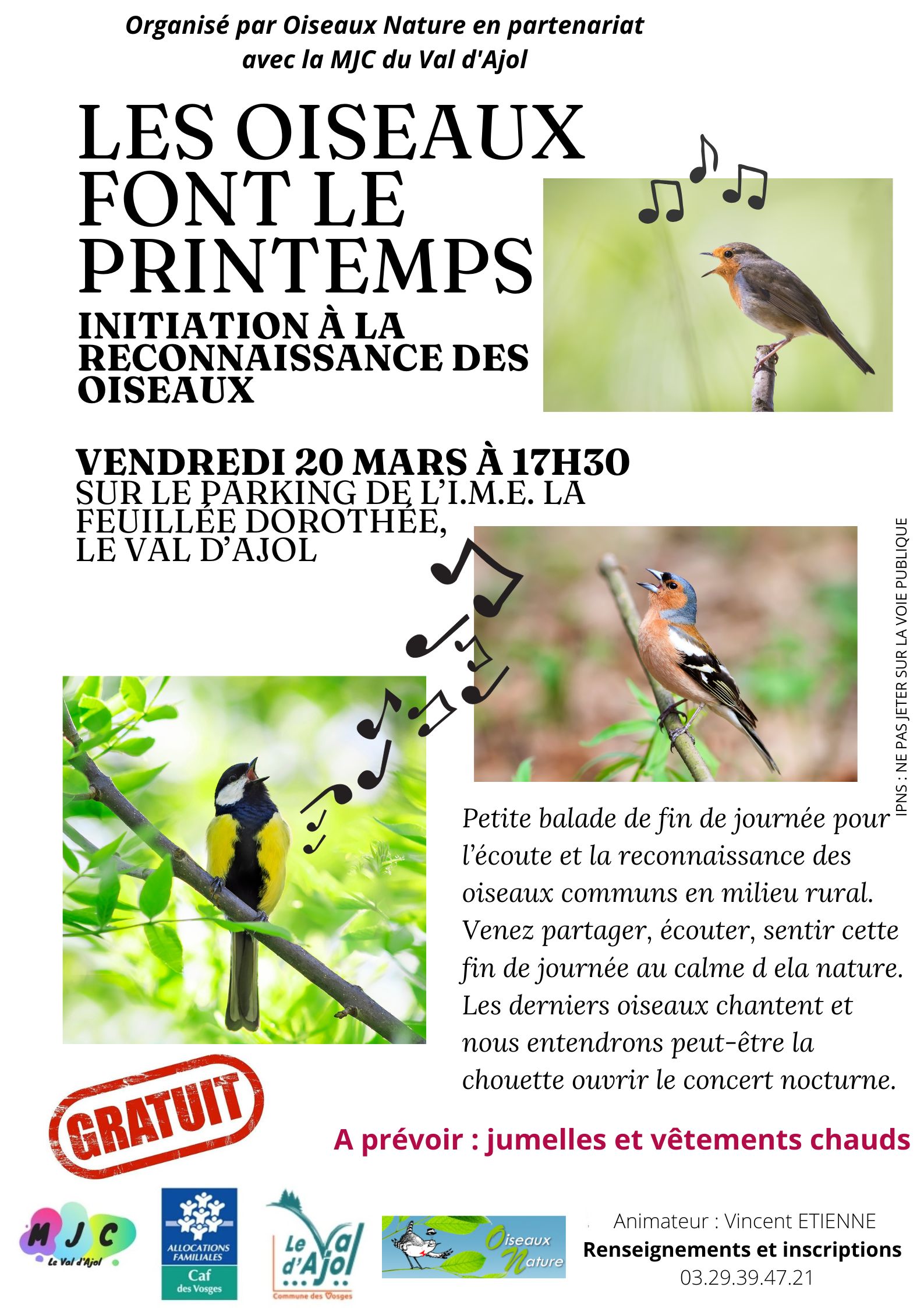 Les oiseaux font le printemps