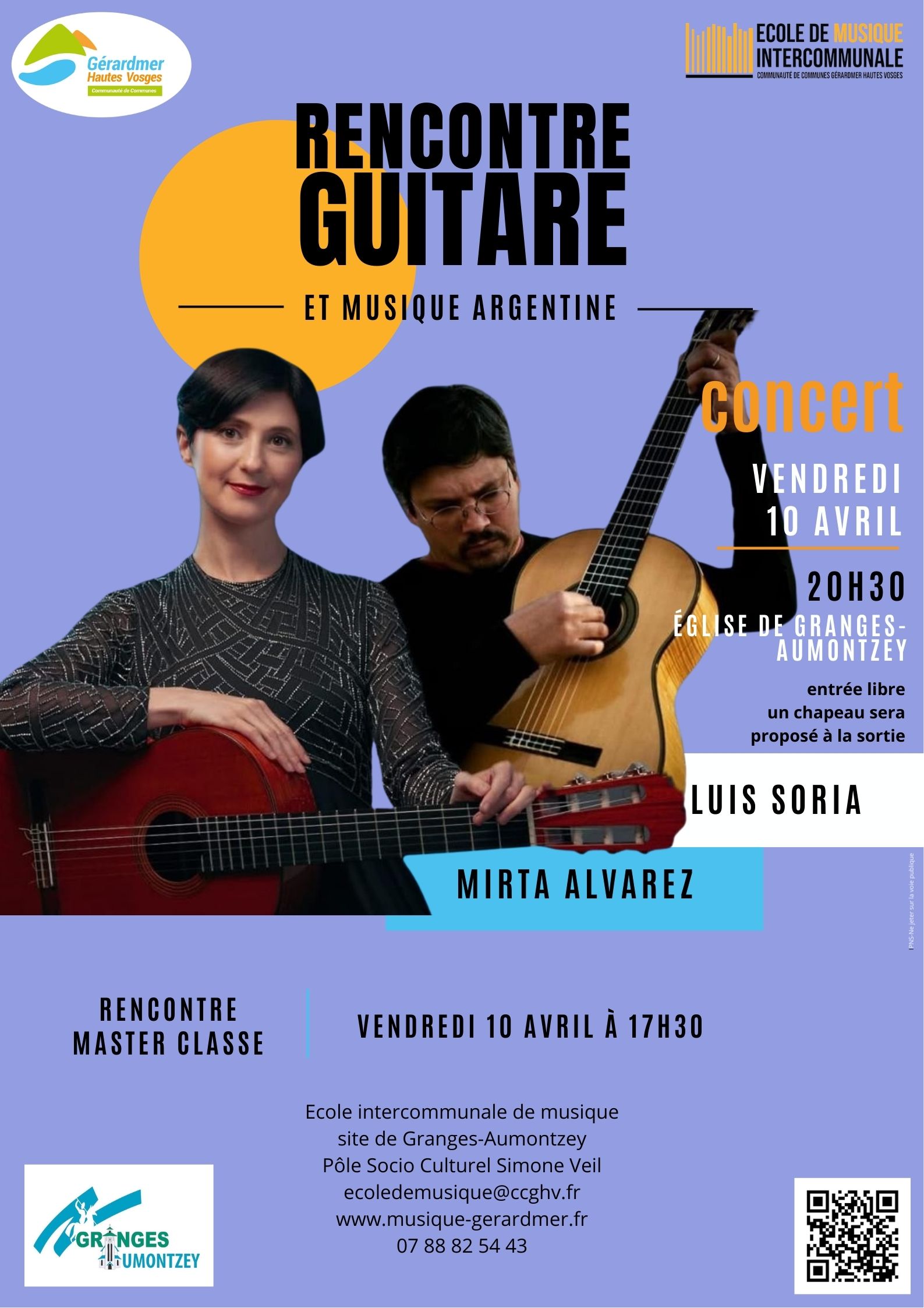 Masterclasse de guitare et concert de musique argentine