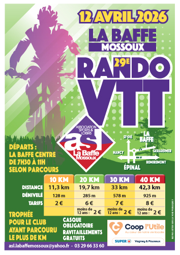 29e  Randonnée VTT - LA BAFFE MOSSOUX