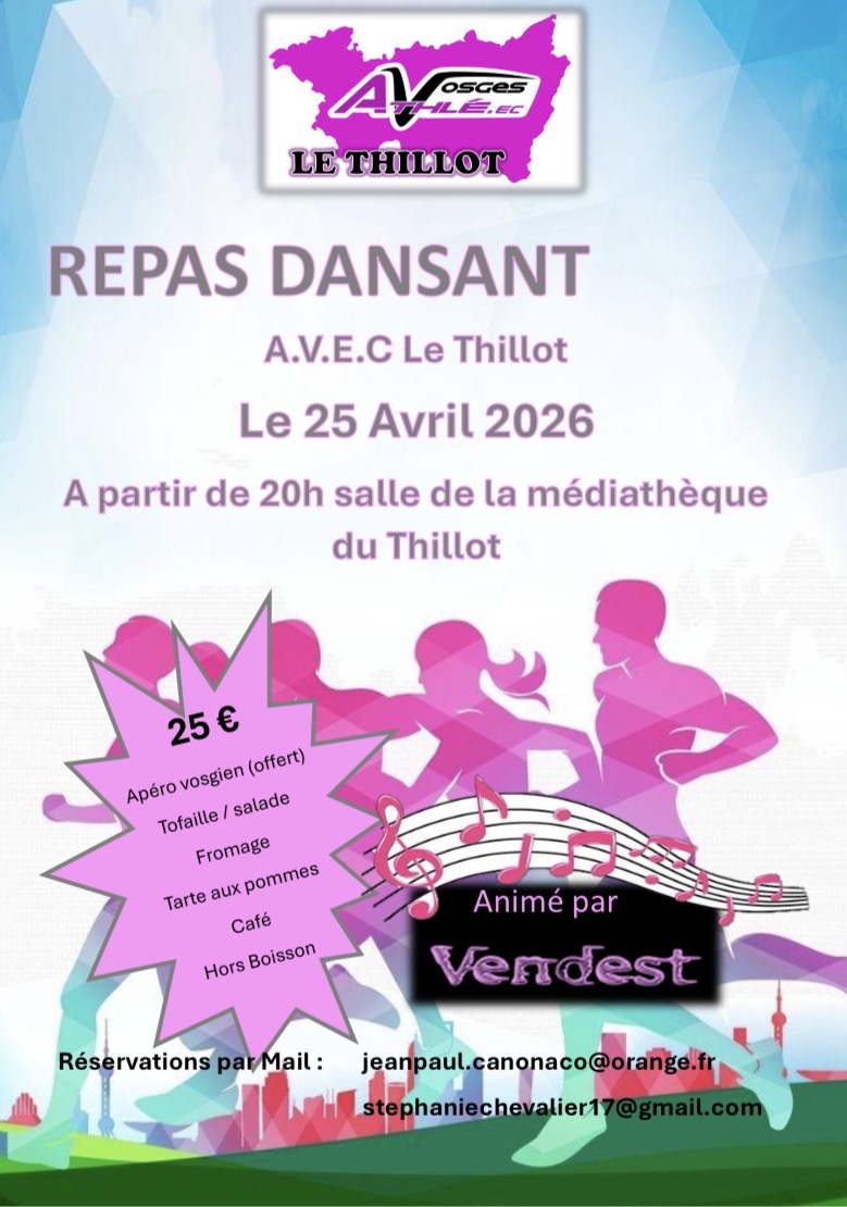 Repas dansant Athlé Vosges le Thillot