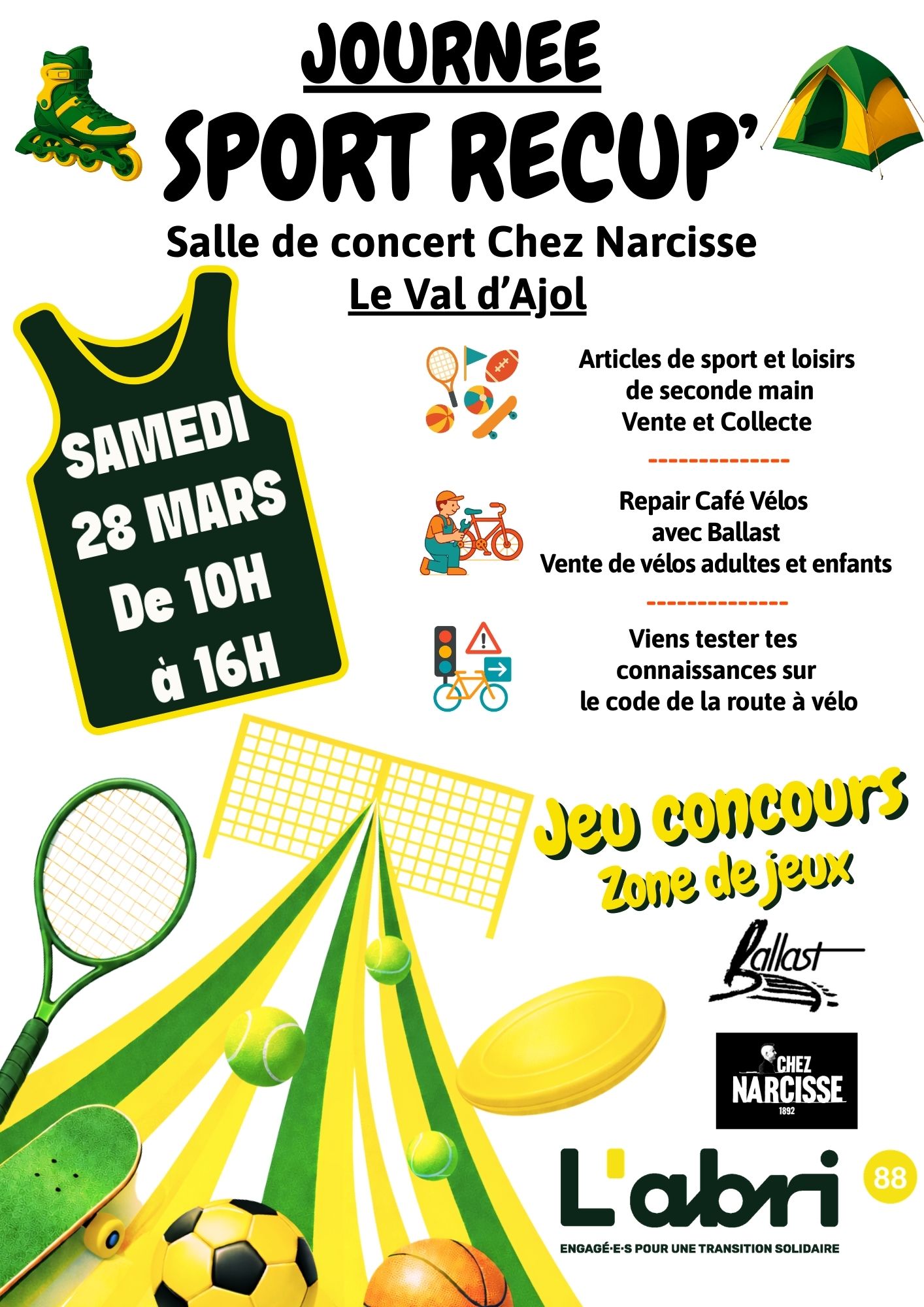 Journée Sport Récup’ avec L’Abri, Chez Narcisse au Val d’Ajol !