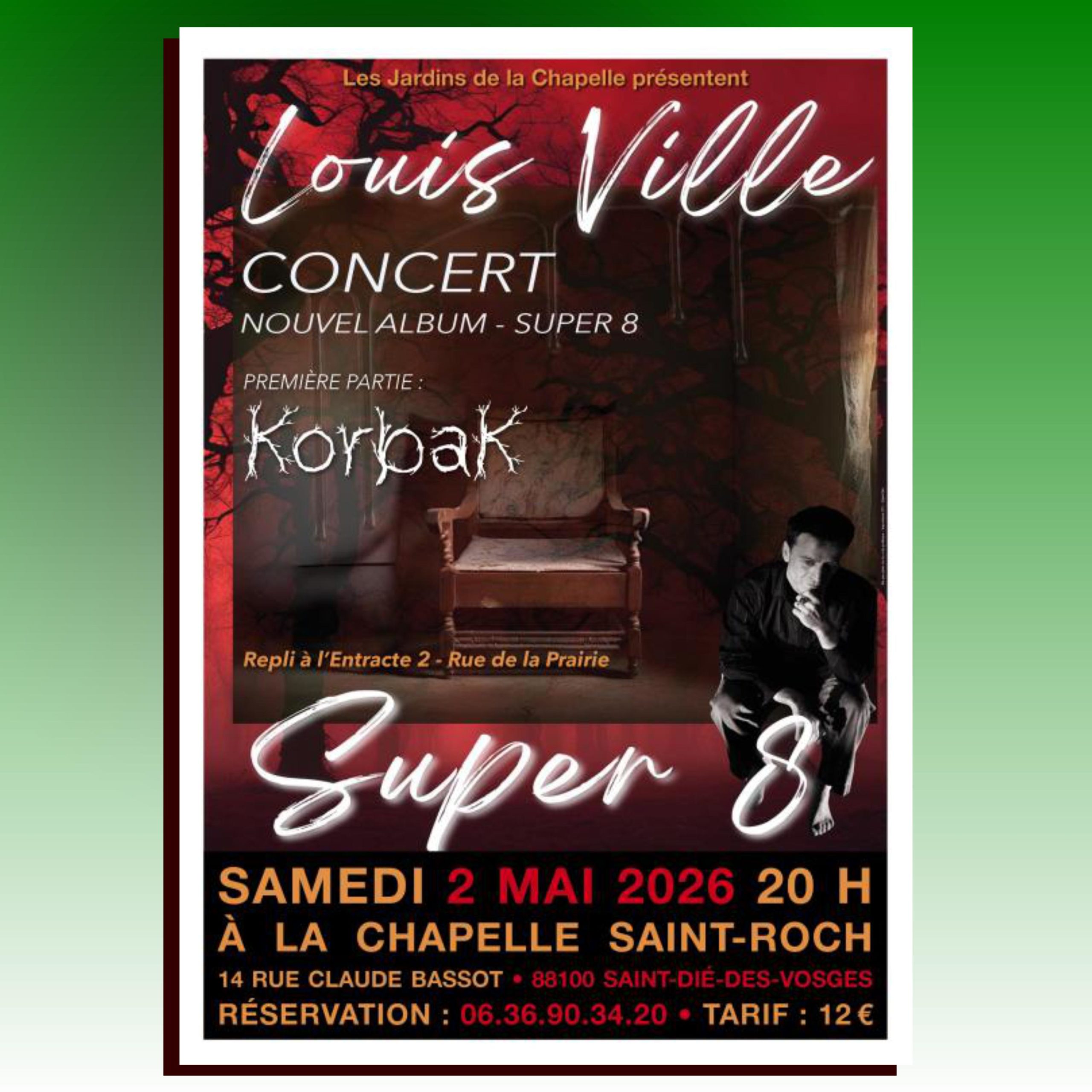 Concert LOUIS VILLE - Première partie KORBAK