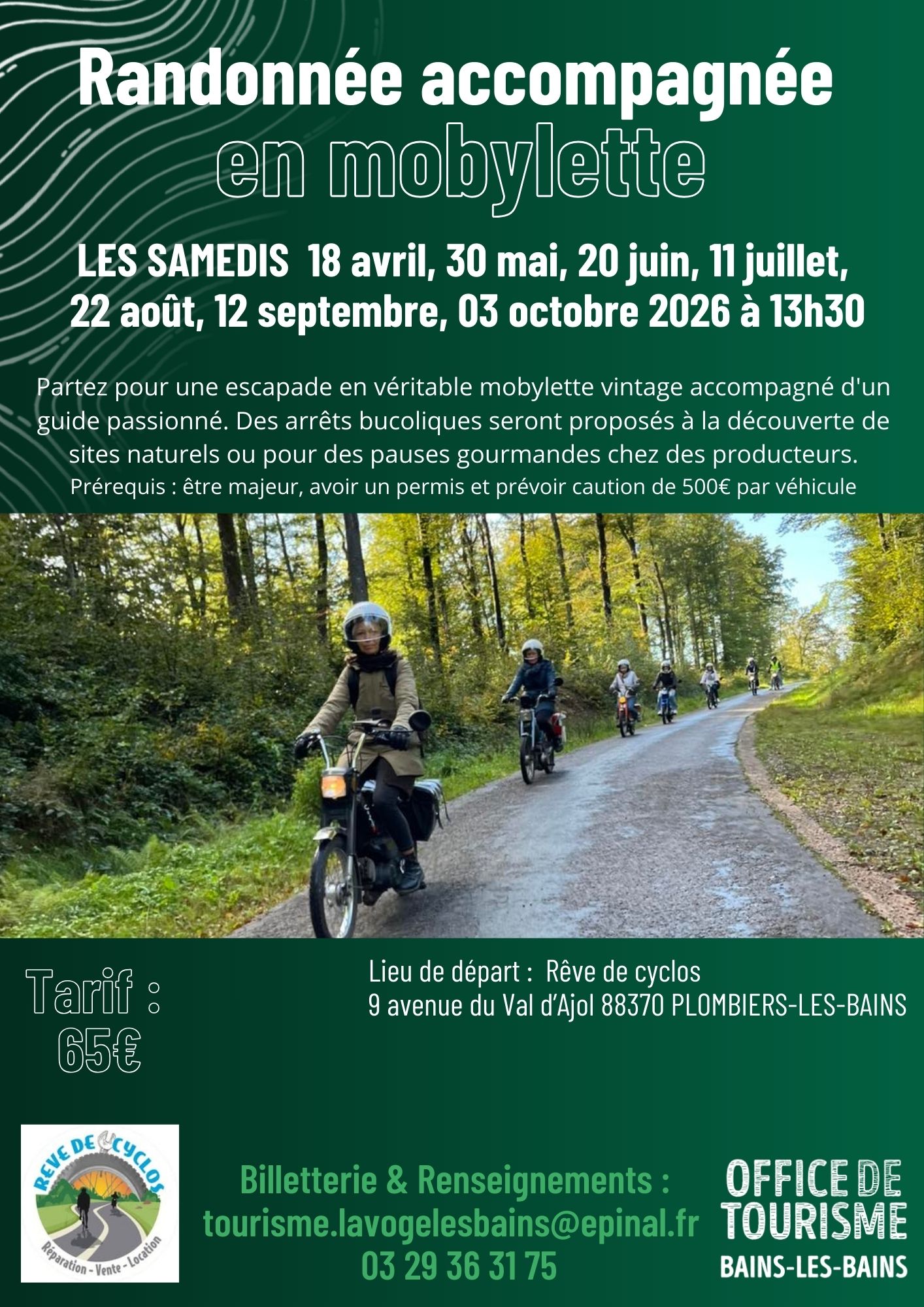 Randonnée accompagnée en mobylette