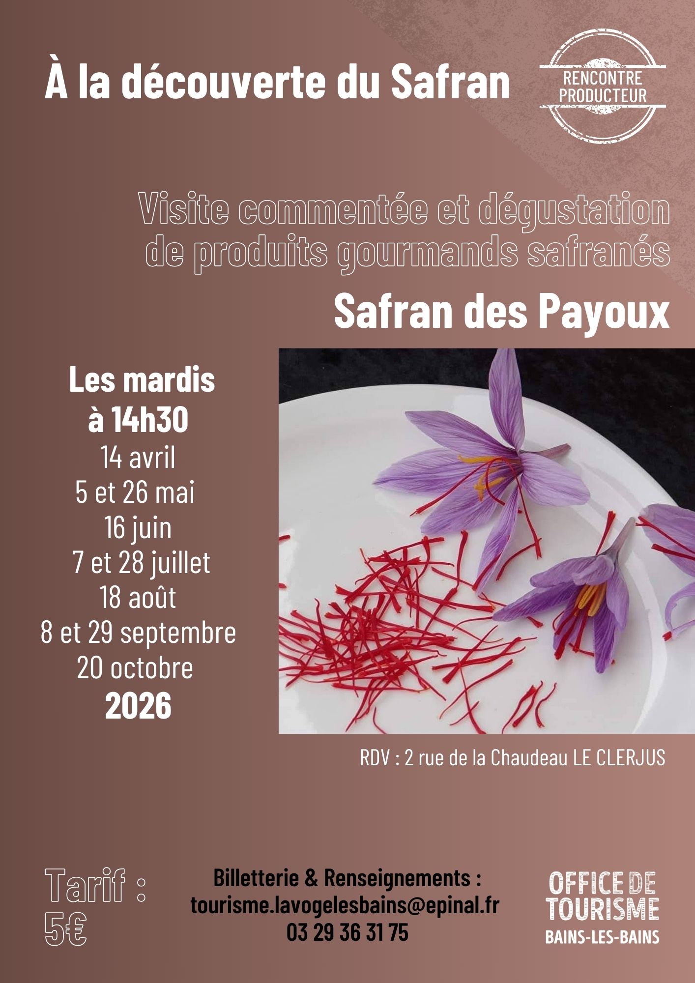 Visite commentée la découverte du safran