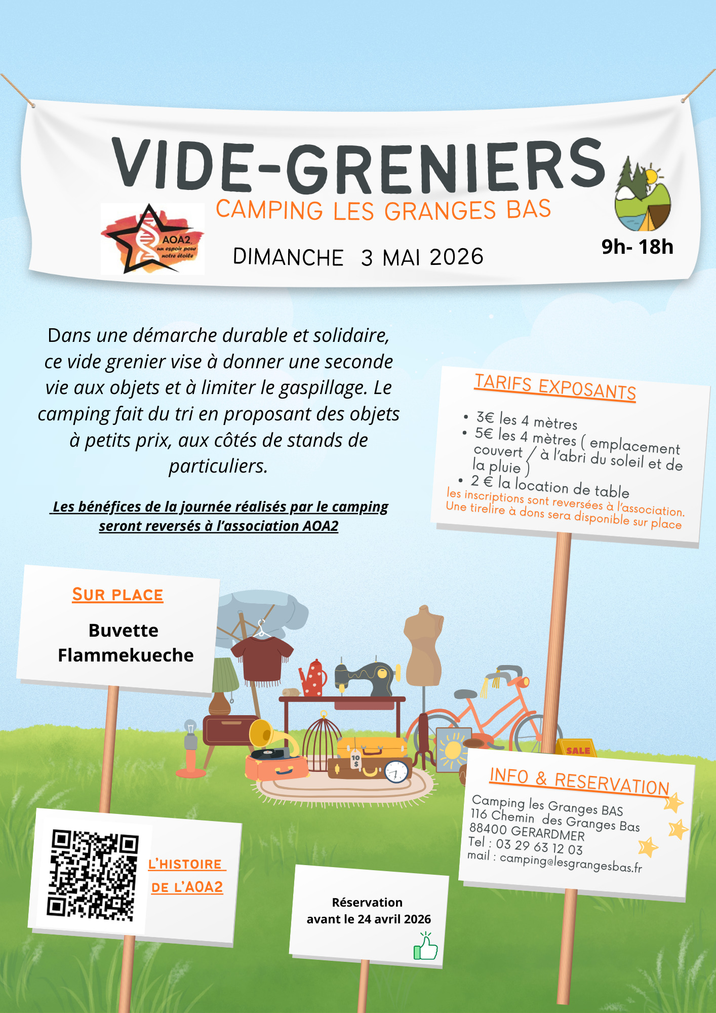 Vide grenier au camping
