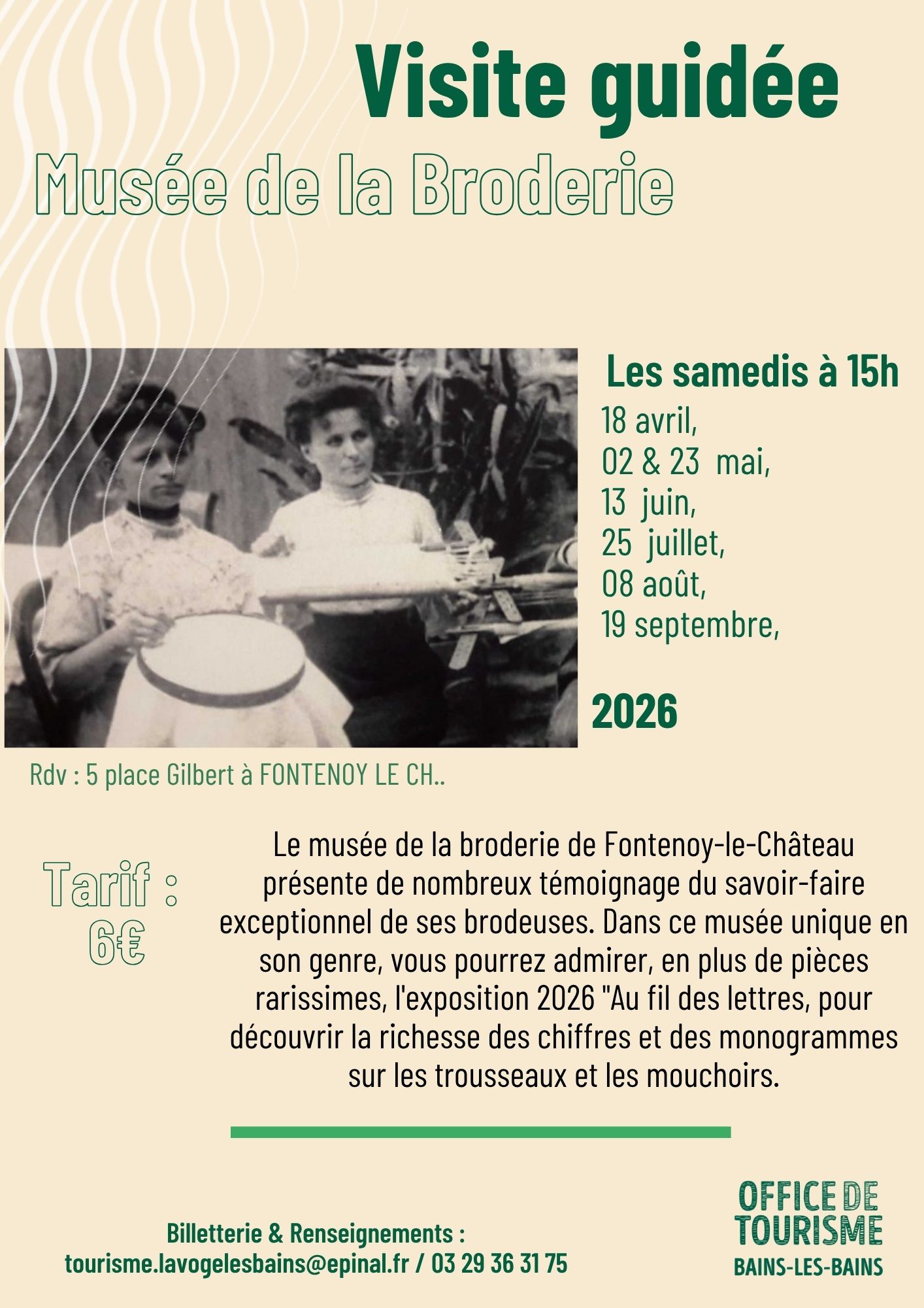 Visite guidée du Musée de la Broderie Visite guidée du Musée de la Broderie