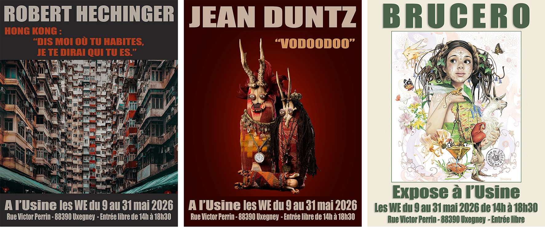 Triple Exposition à L'Usine !