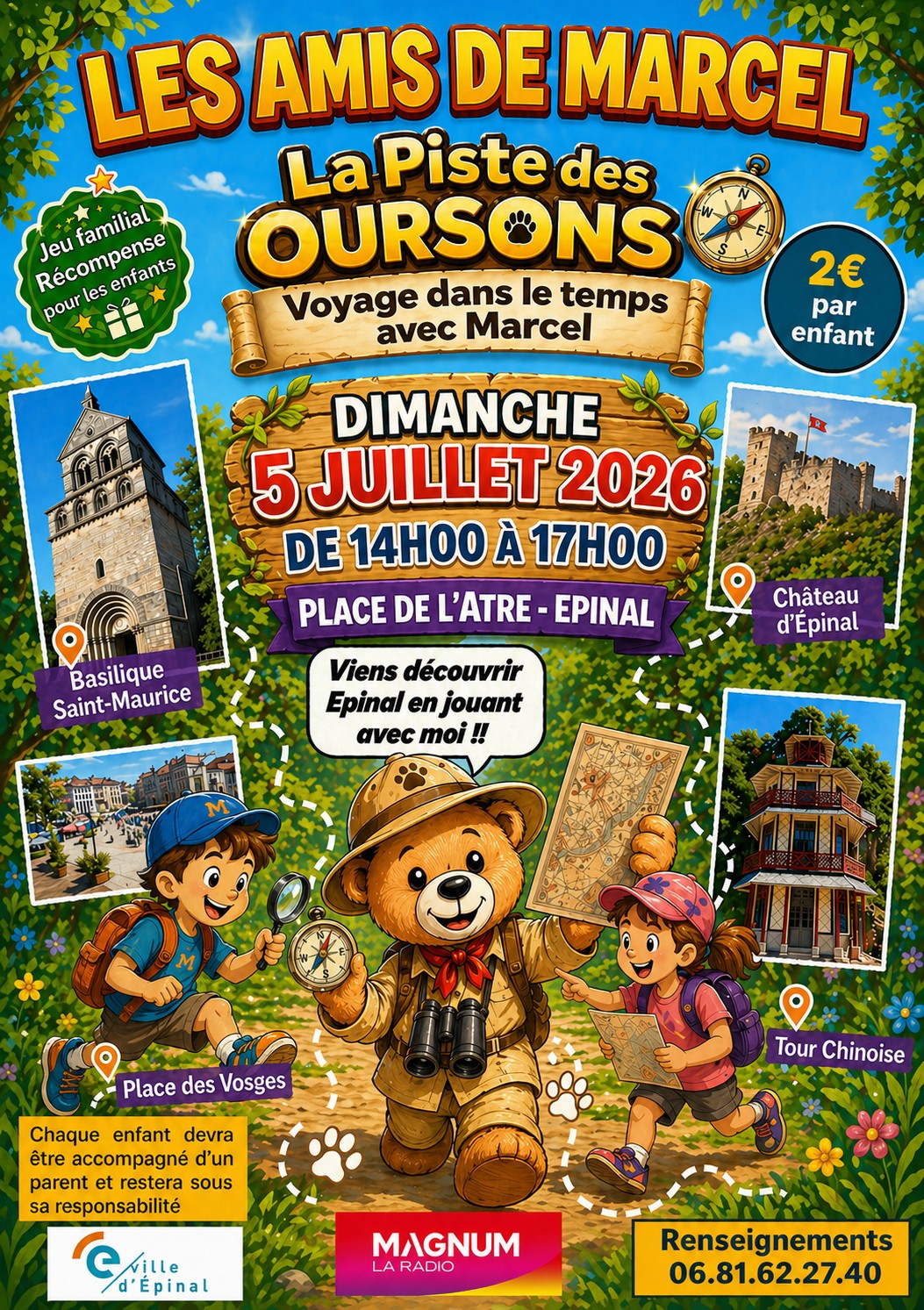 Jeu La Piste des Oursons - Voyage dans le temps avec Marcel