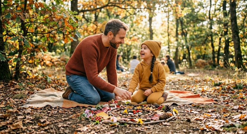 Atelier père-enfant : rituel land-art