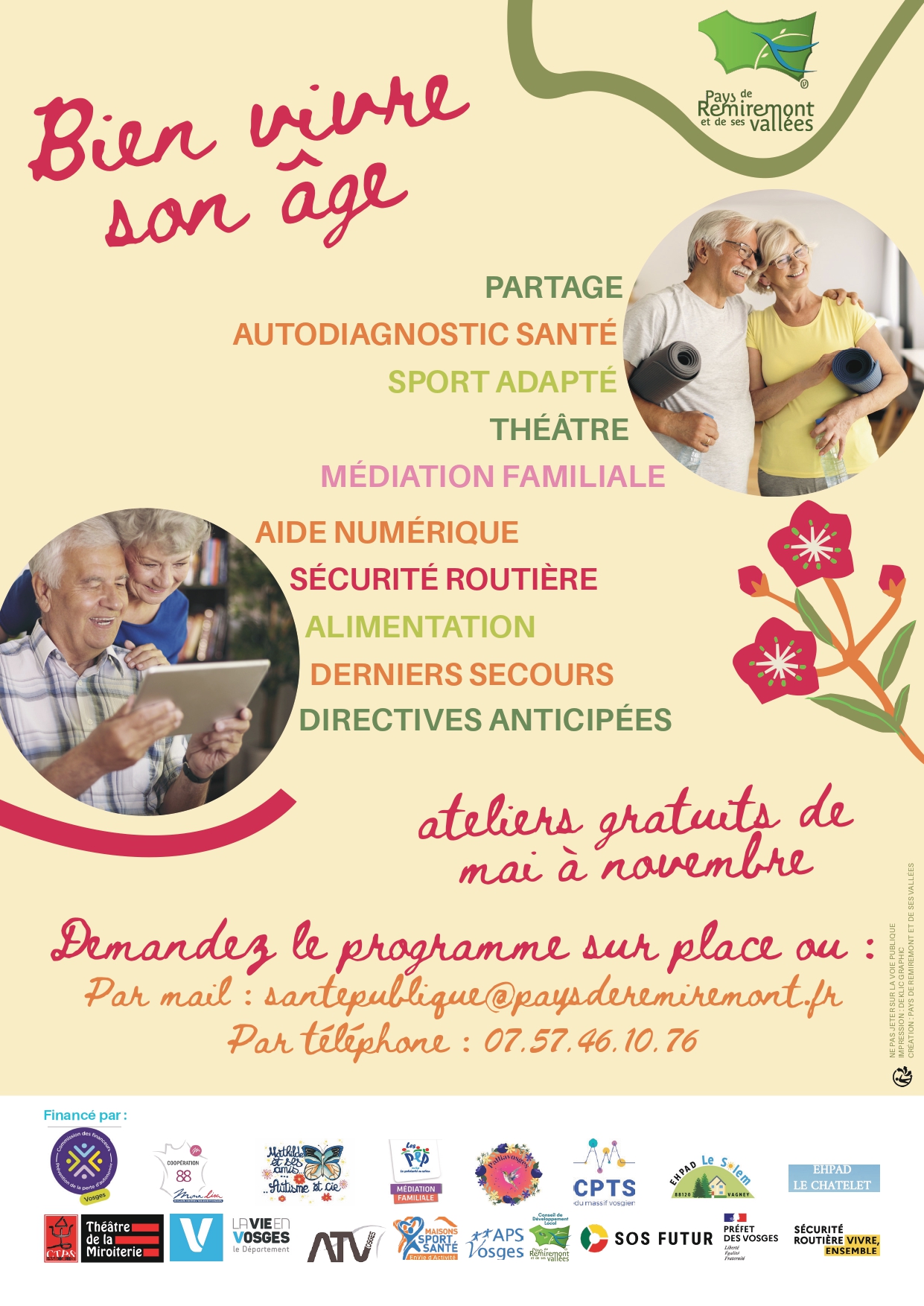 Bien vivre son âge - ateliers gratuits