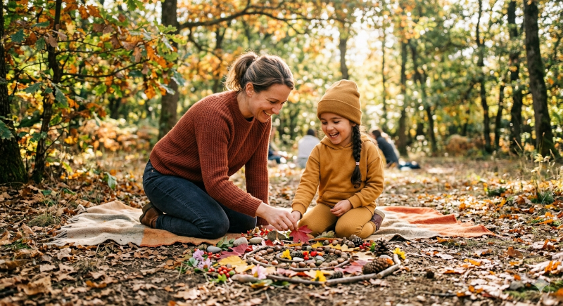Atelier mère-enfant : rituel land-art