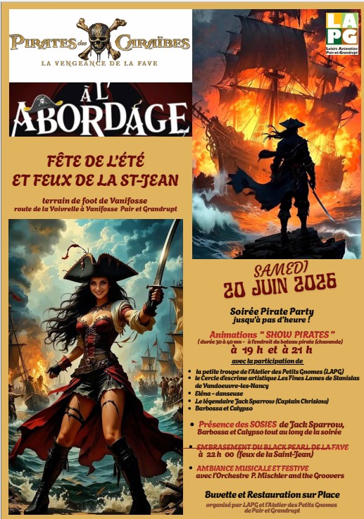 FETE DE L’ETE ET FEUX DE LA SAINT JEAN SUR LE THEME DES PIRATES