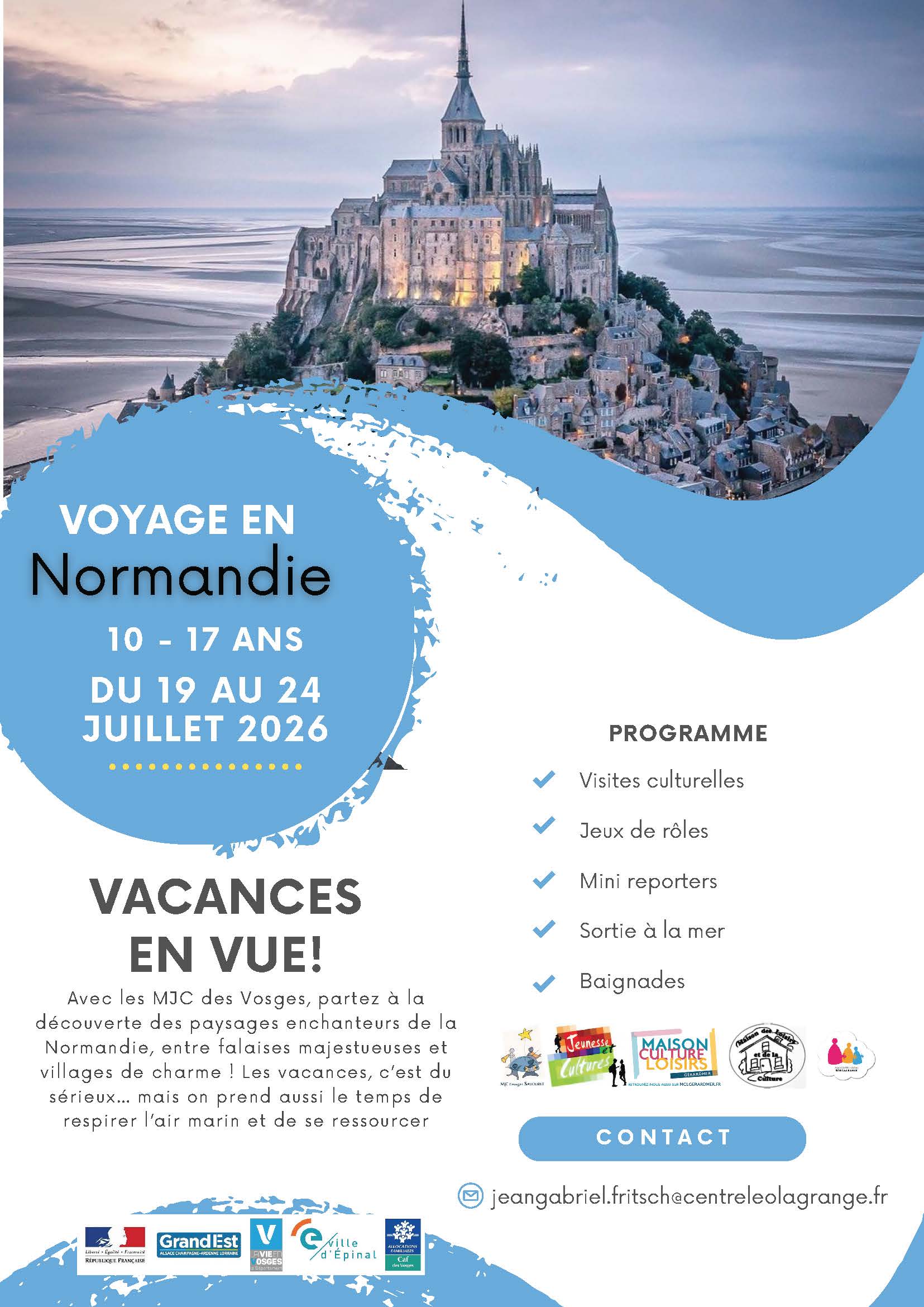 Séjour inter MJC : voyage en Normandie
