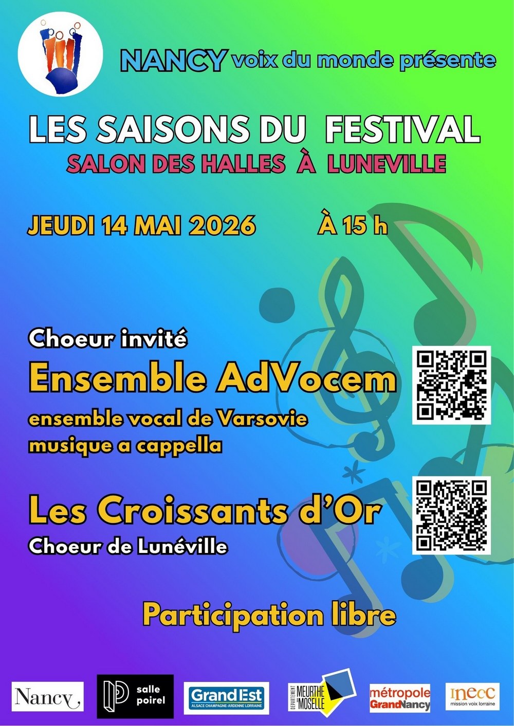 Concert : adVocem (Varsovie) et Les Croissants d'Or (Lunéville)