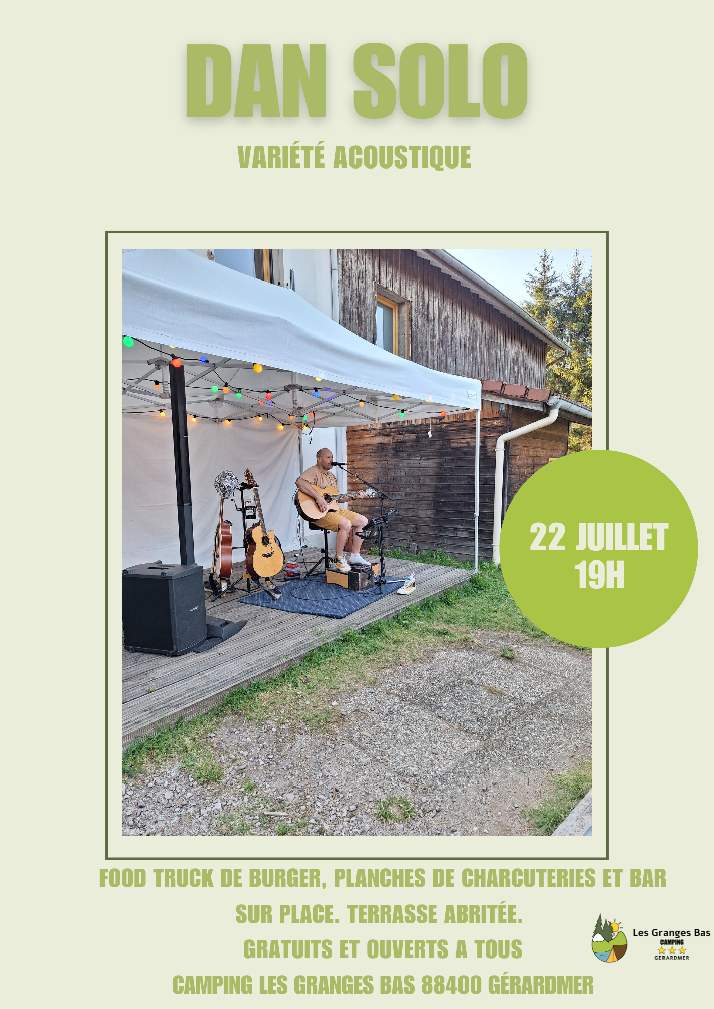 Concert de Dan solo au camping !