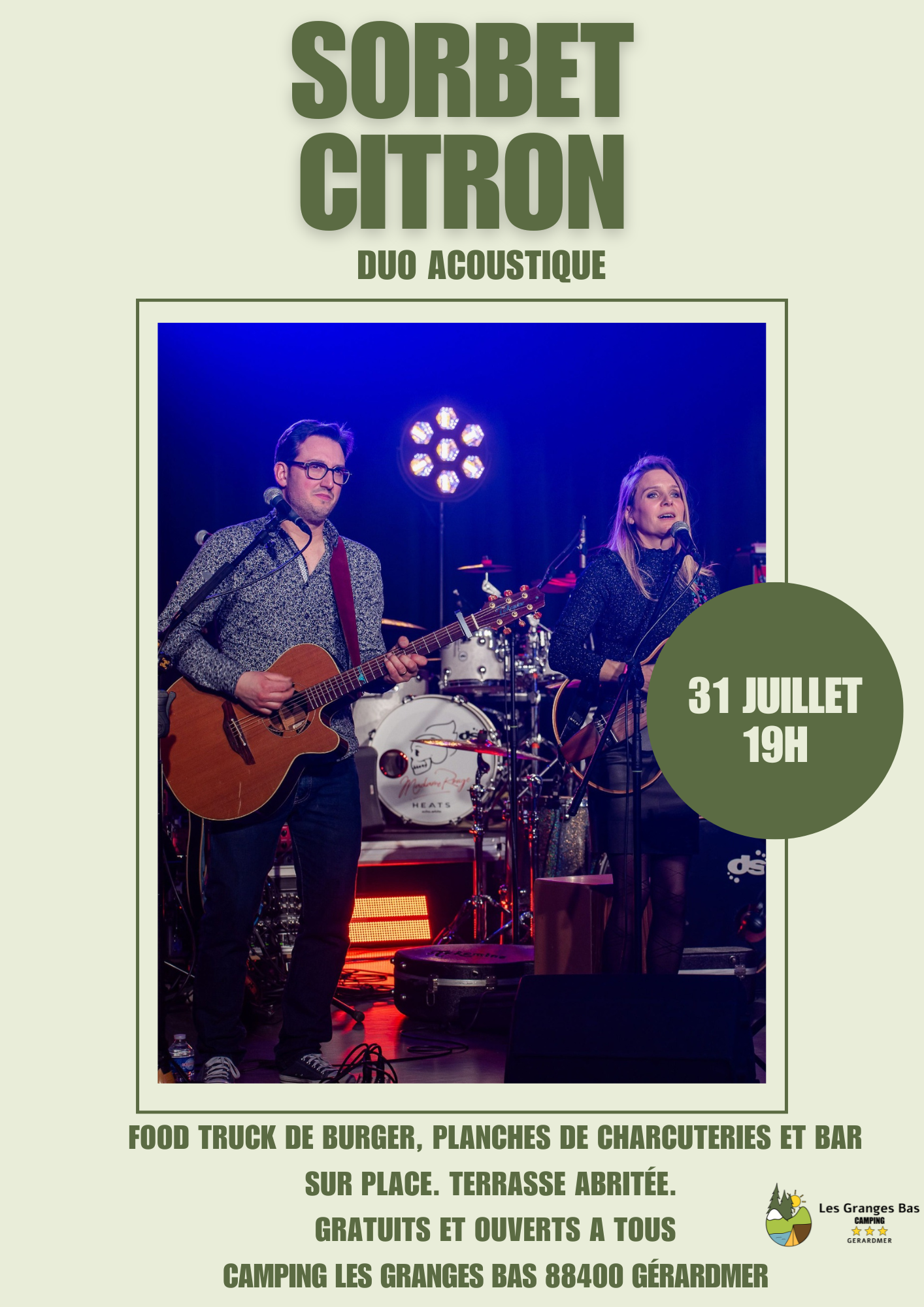 Concert de sorbert citron au camping Concert de sorbert citron au camping