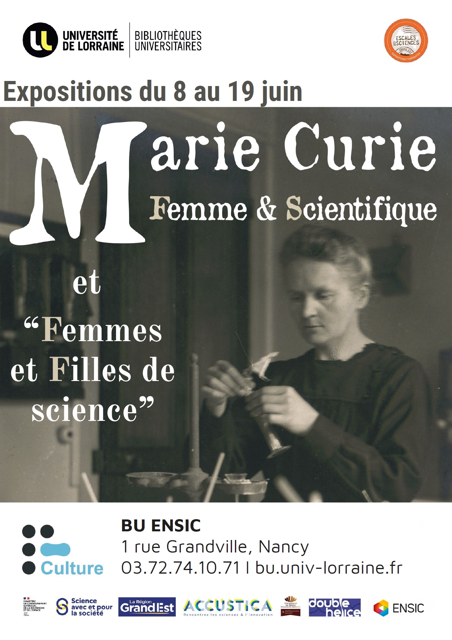 Exposition « Marie Curie, femme et scientifique »