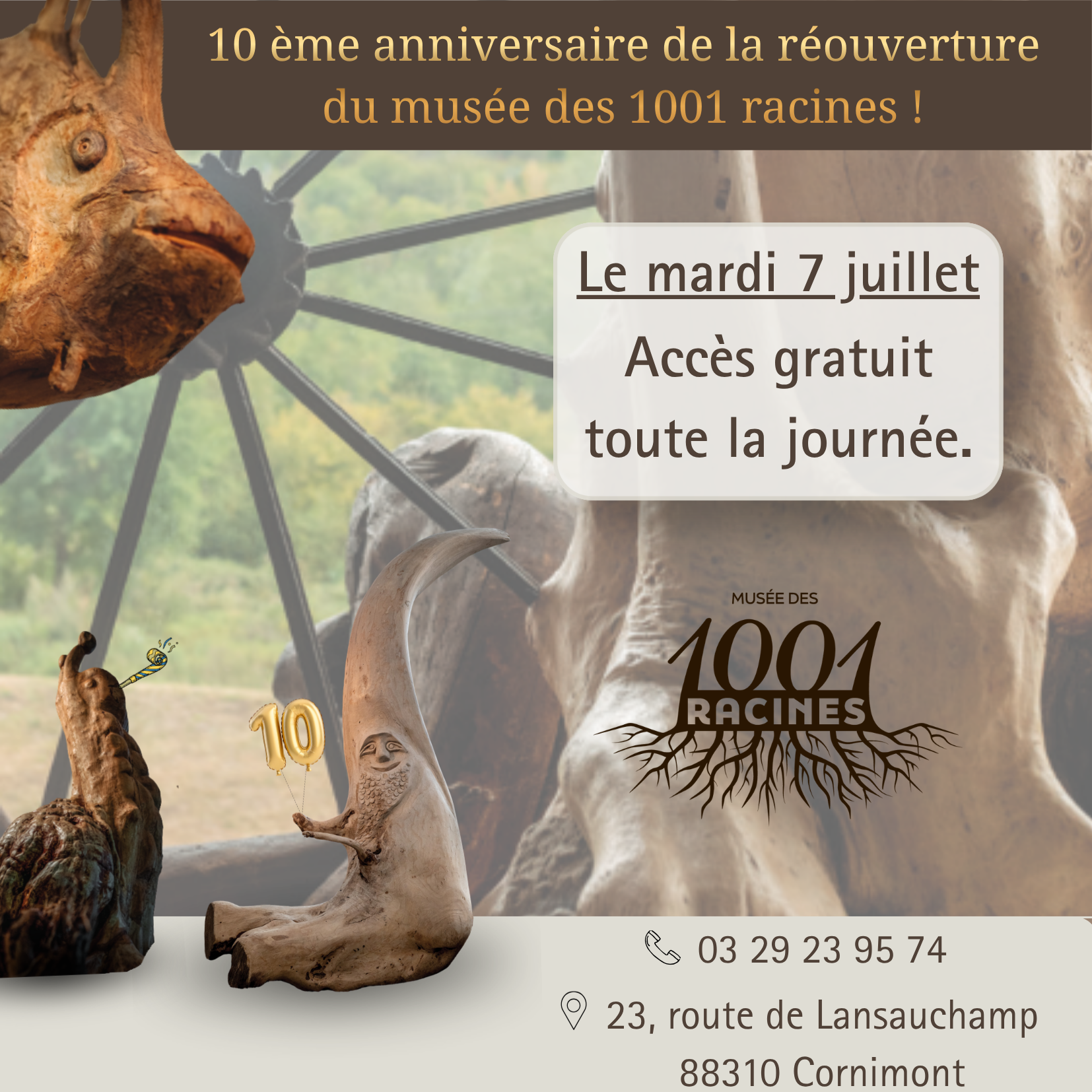 10 ème anniversaire de la réouverture du musée des 1001 racines