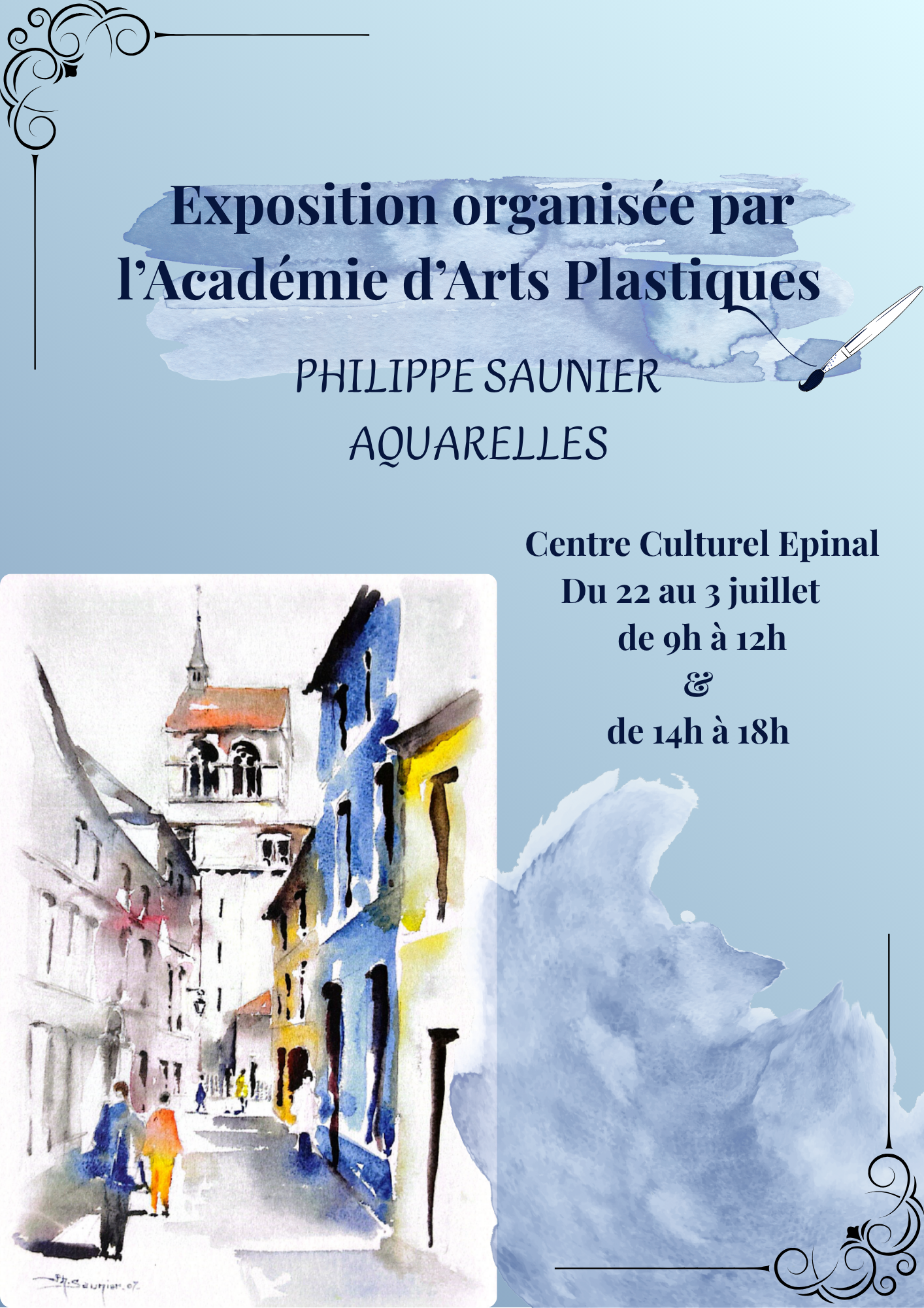 Exposition tableaux aquarelles