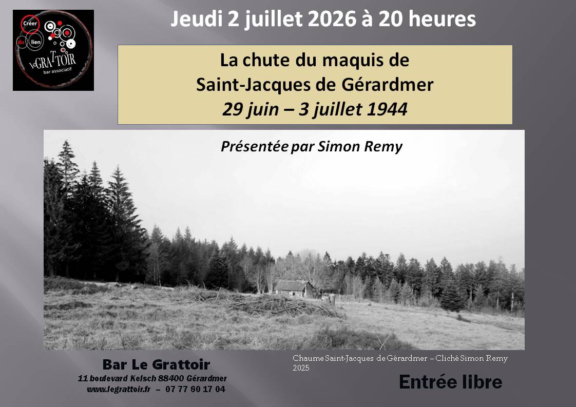 La chute du maquis de Saint-Jacques de Gérardmer