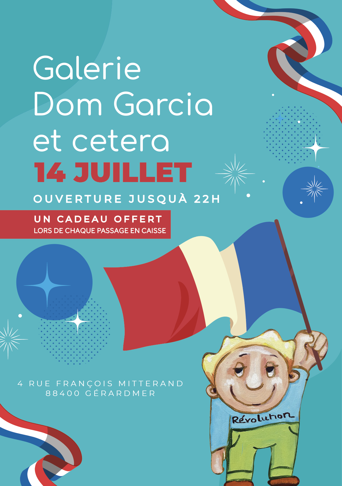 On fête le 14 Juillet à la Galerie Dom Garcia et cetera !