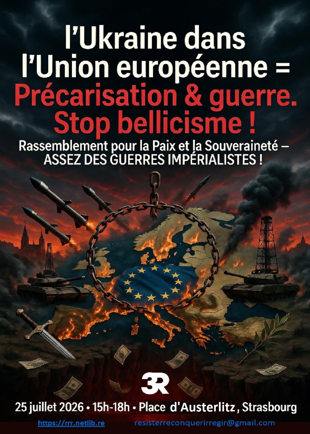 L’Ukraine dans l’U-E = Précarisation & guerre. Stop bellicisme !