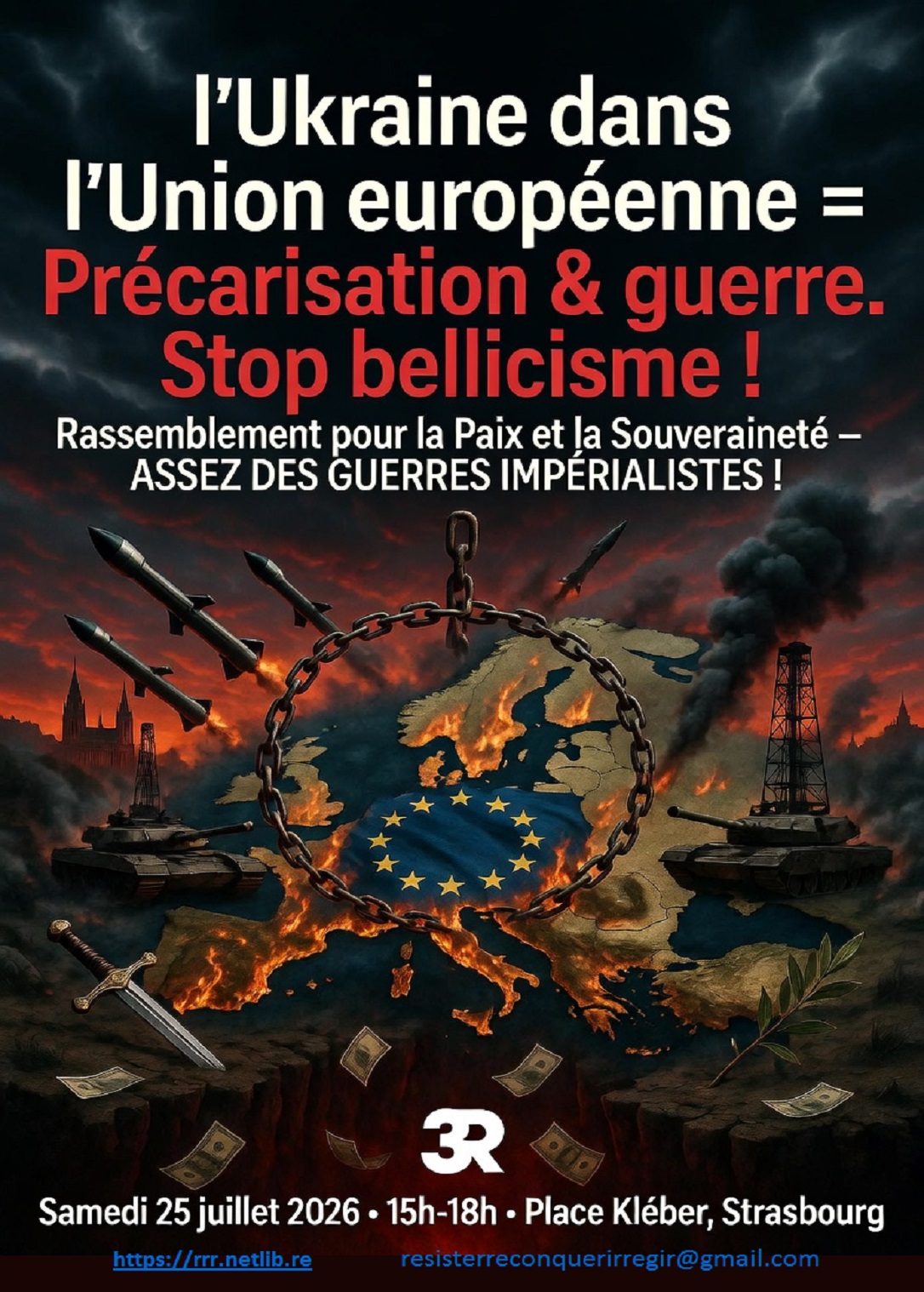 L’Ukraine dans l’U-E = Précarisation & guerre. Stop bellicisme !