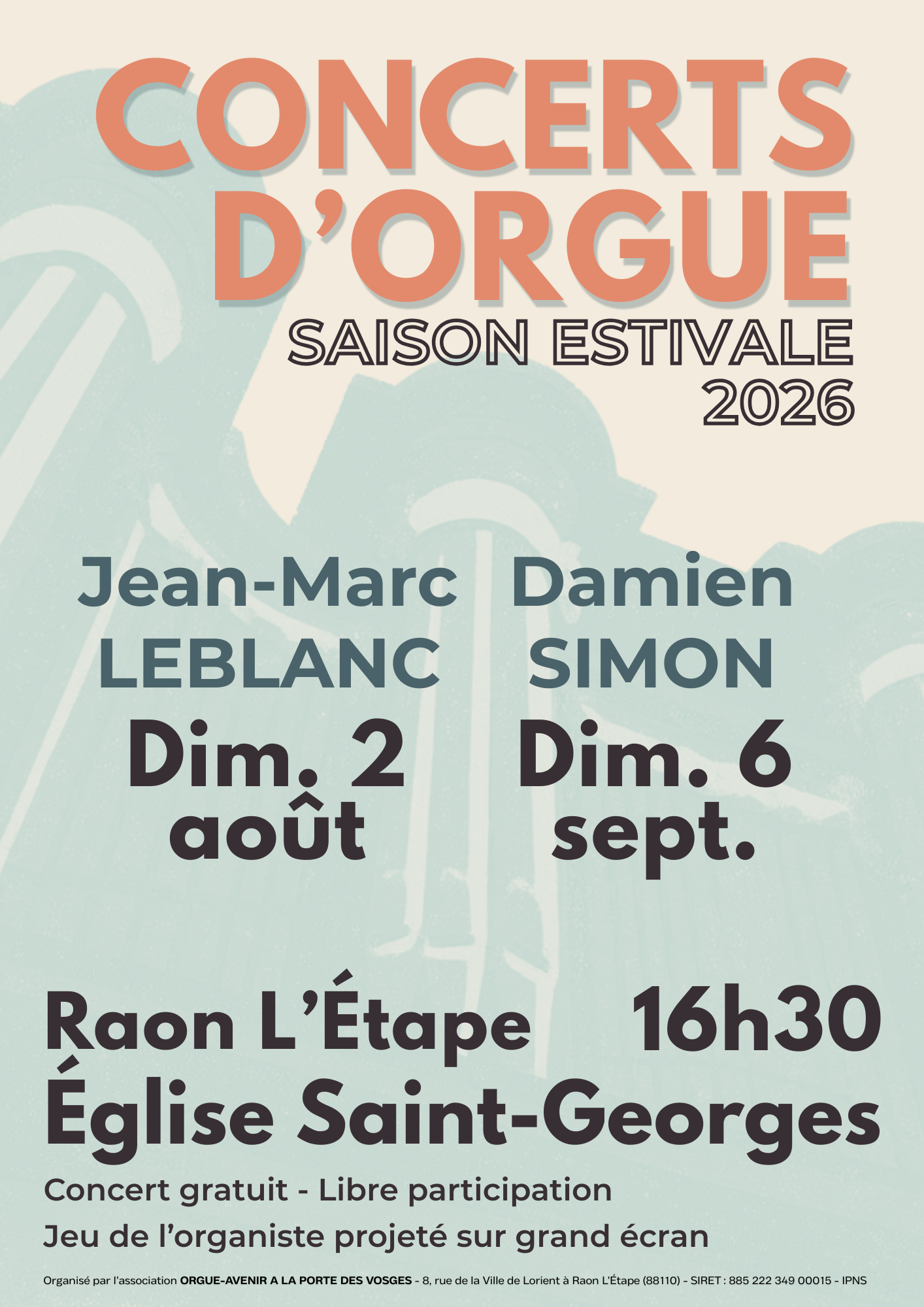 Concert d'orgue par Jean-Marc LEBLANC