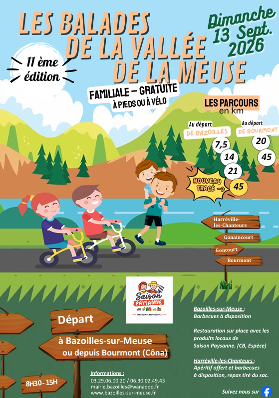 Randonnées – LES BALADES DE LA VALLEE DE LA MEUSE
