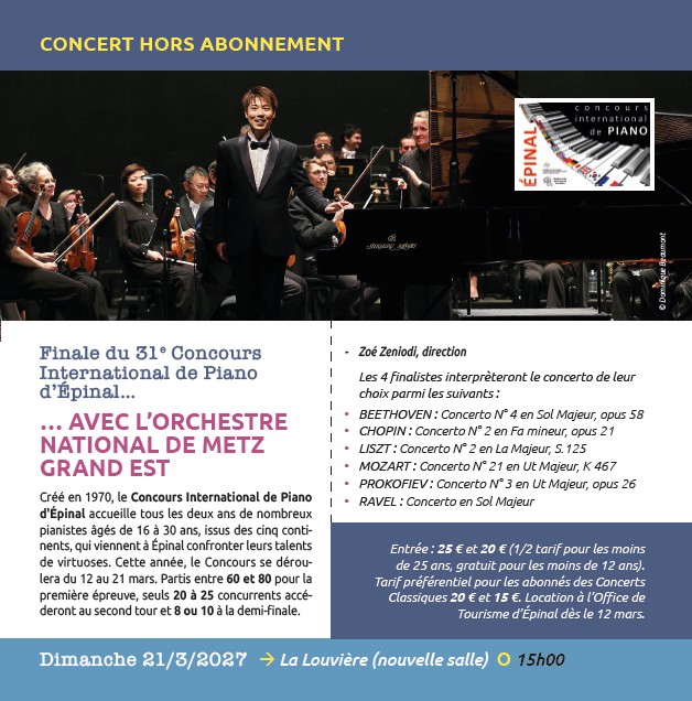 Finale du 31ème Concours International de PIano d'Epinal