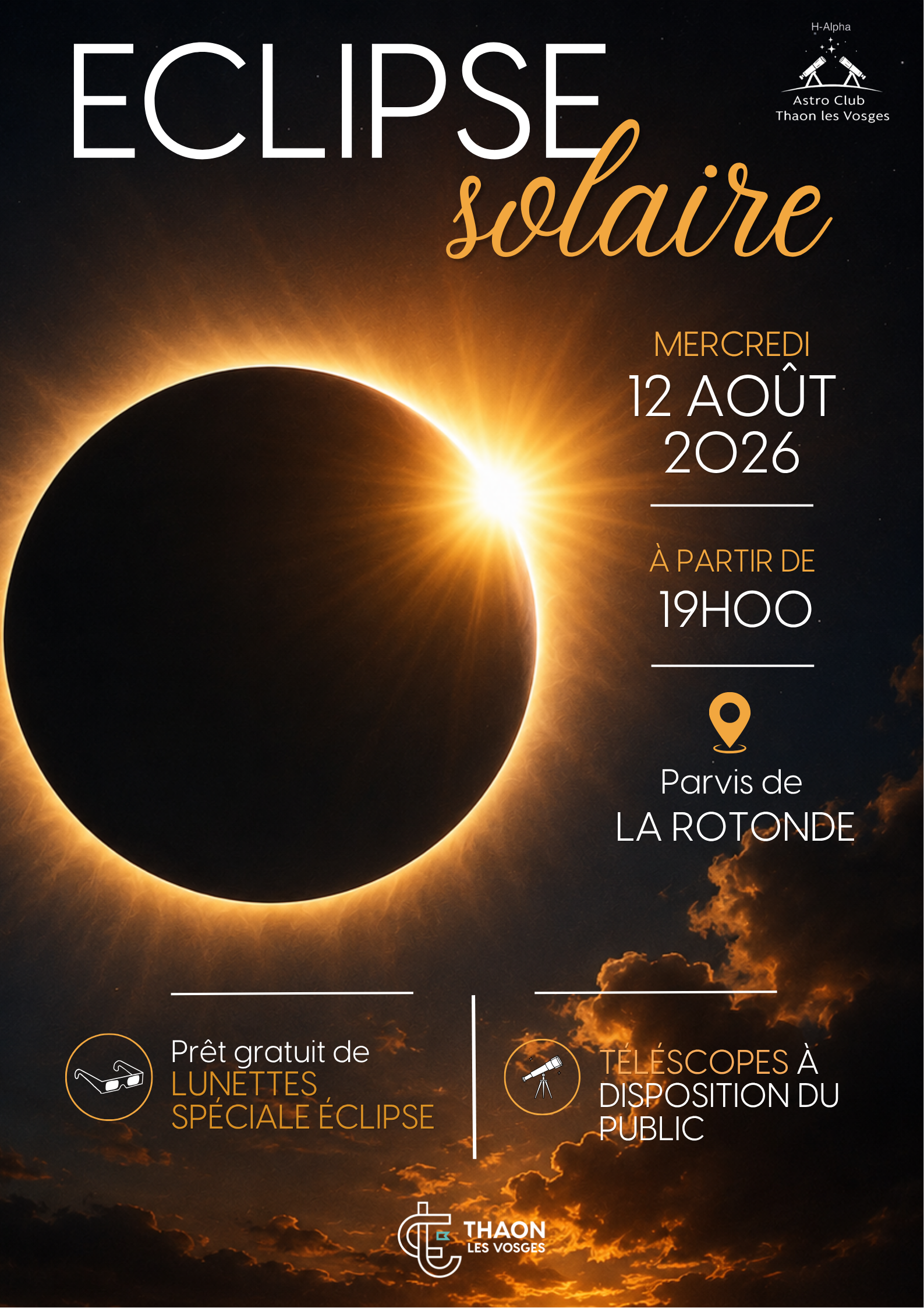 Observation de l'éclipse solaire