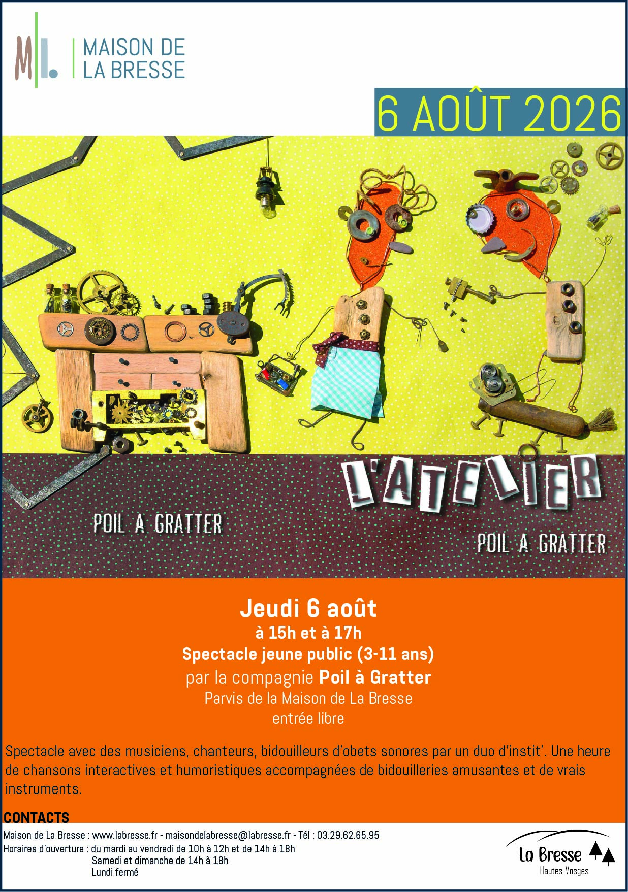 Spectacle L’atelier par La compagnie Poil à gratter