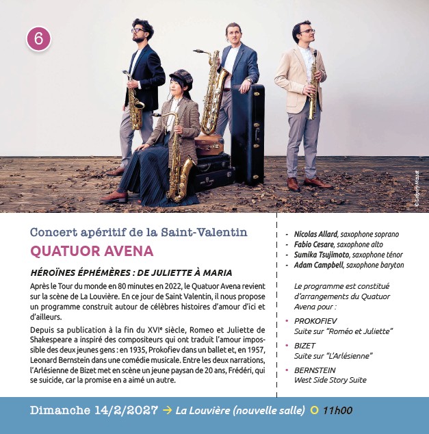 Concert apéritif de la Saint-Valentin :  Héroïnes éphémères