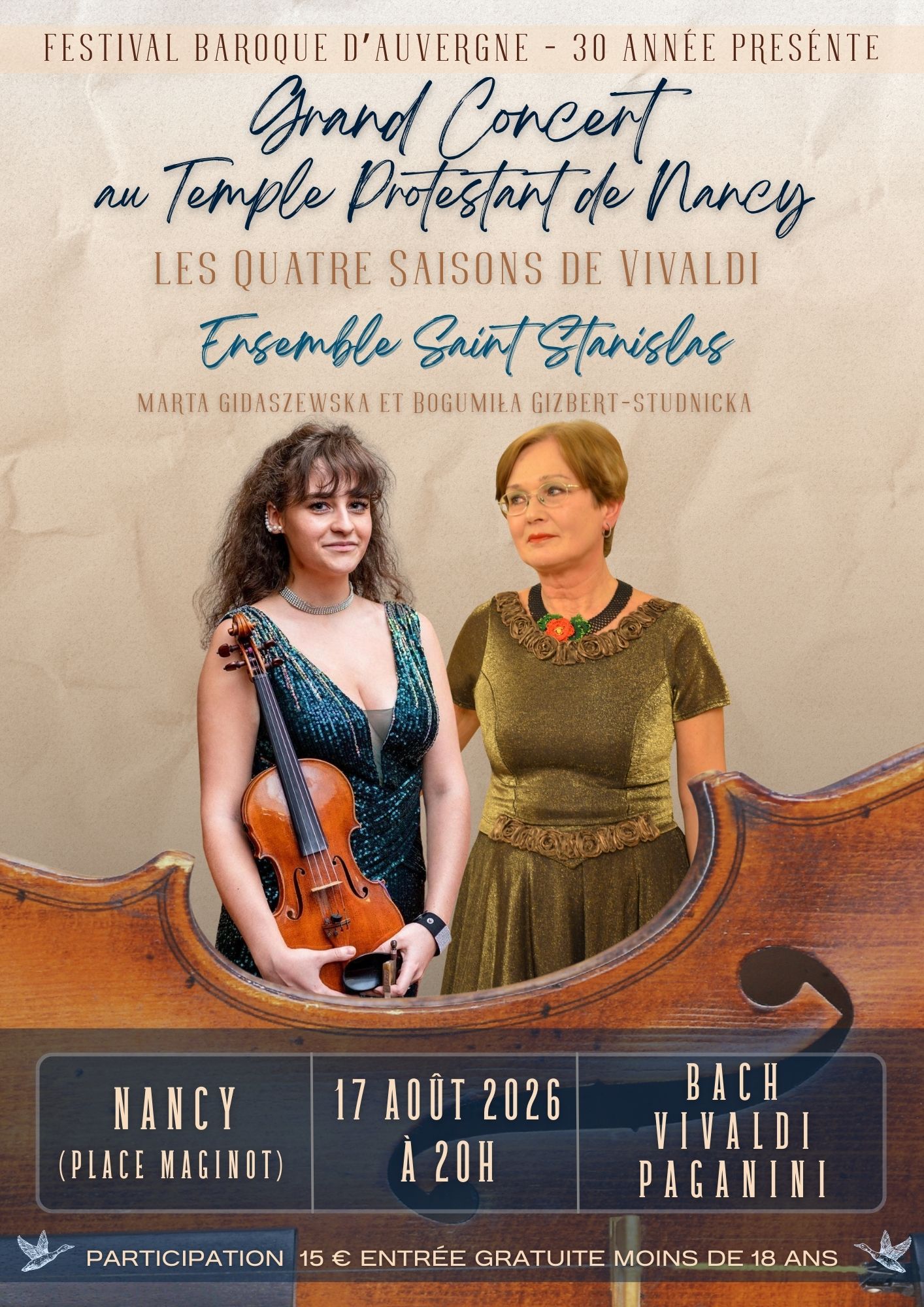 Concert « Les Quatre Saisons de Vivaldi » par l’Ens. Saint-Stanislas