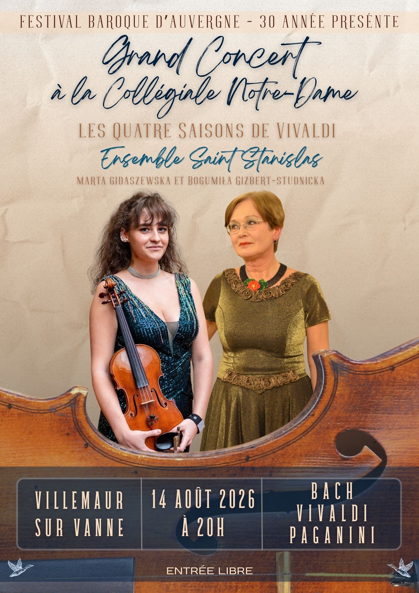 Concert « Les Quatre Saisons de Vivaldi » par l’Ens. Saint-Stanislas