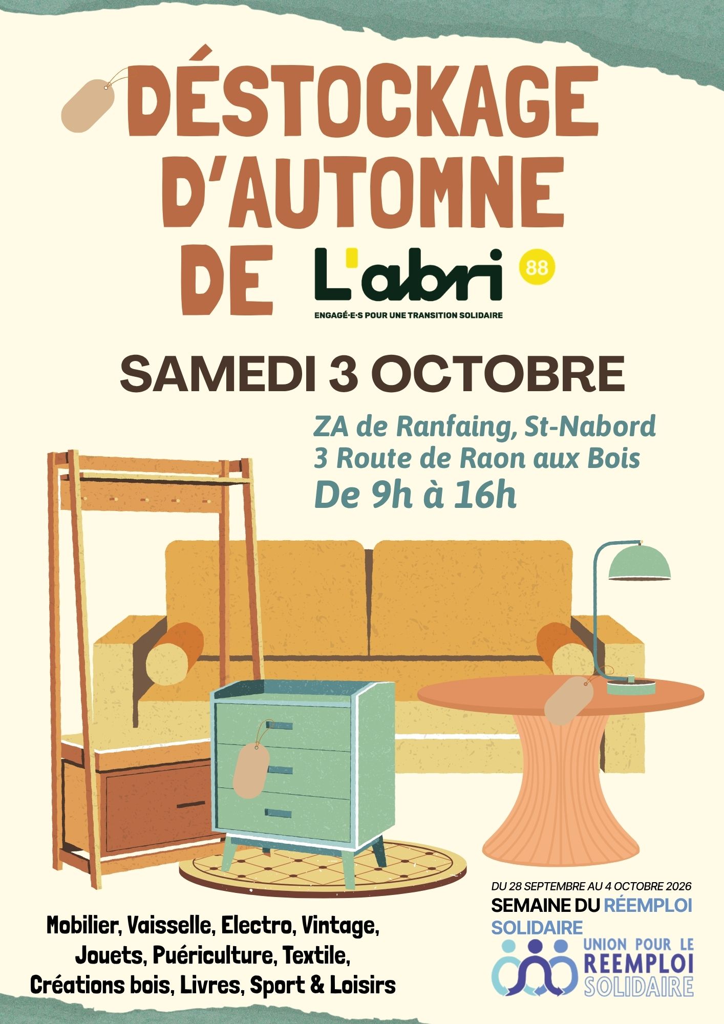 Déstockage d’automne de L’Abri Déstockage d’automne de L’Abri