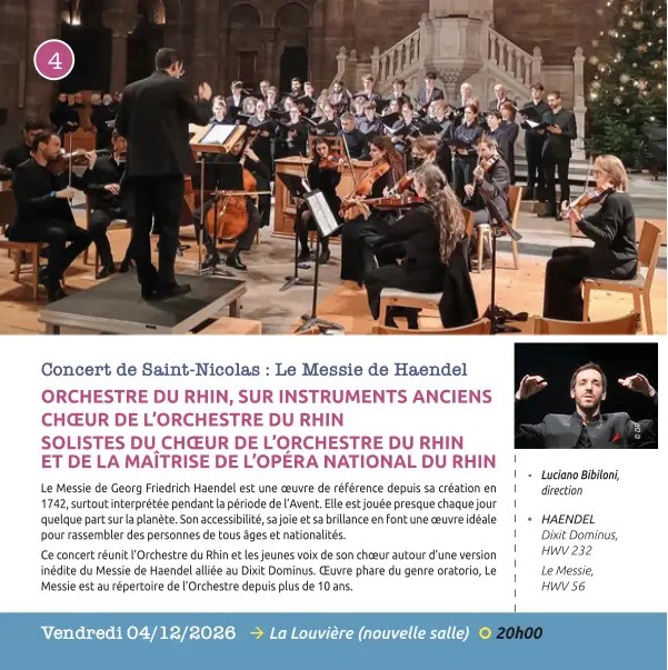 Concerts classiques Epinal - Orchestre du Rhin -Concert de la St- Nicolas