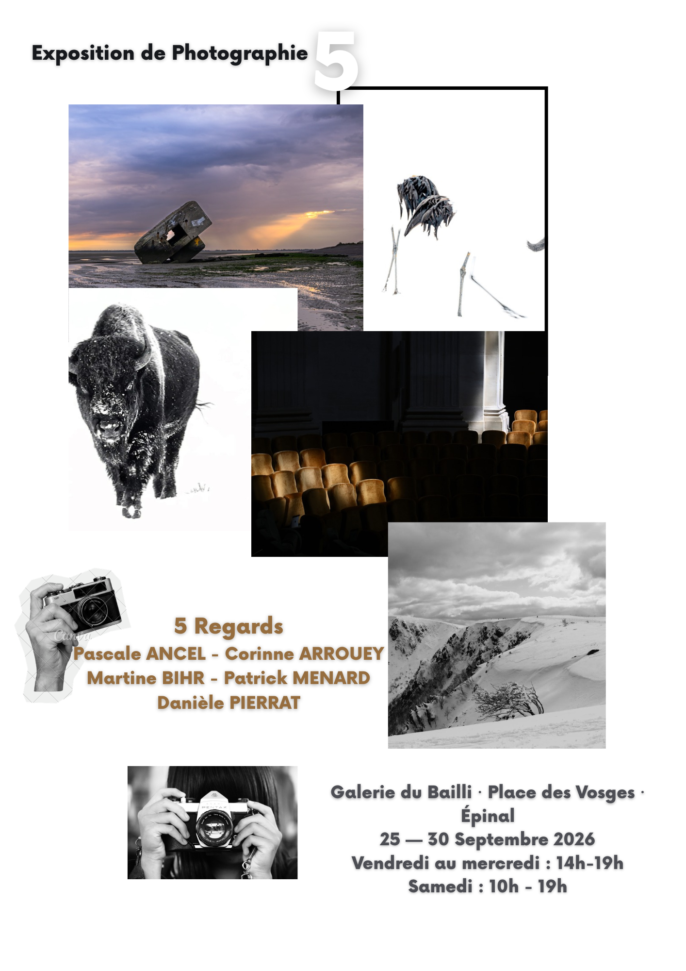 EXPOSITION  5 PHOTOGRAPHES MAISON DU BAILLI