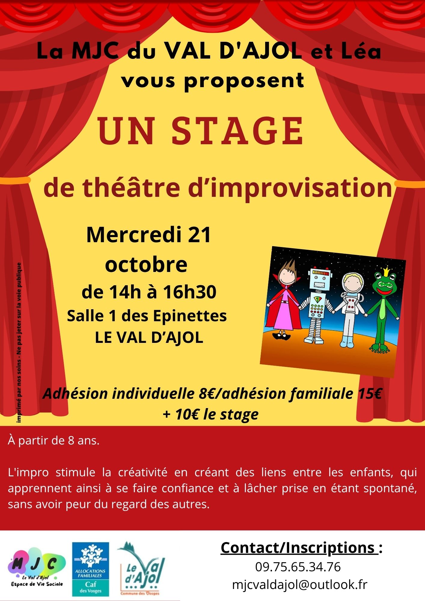 Stage de théâtre d'improvisation