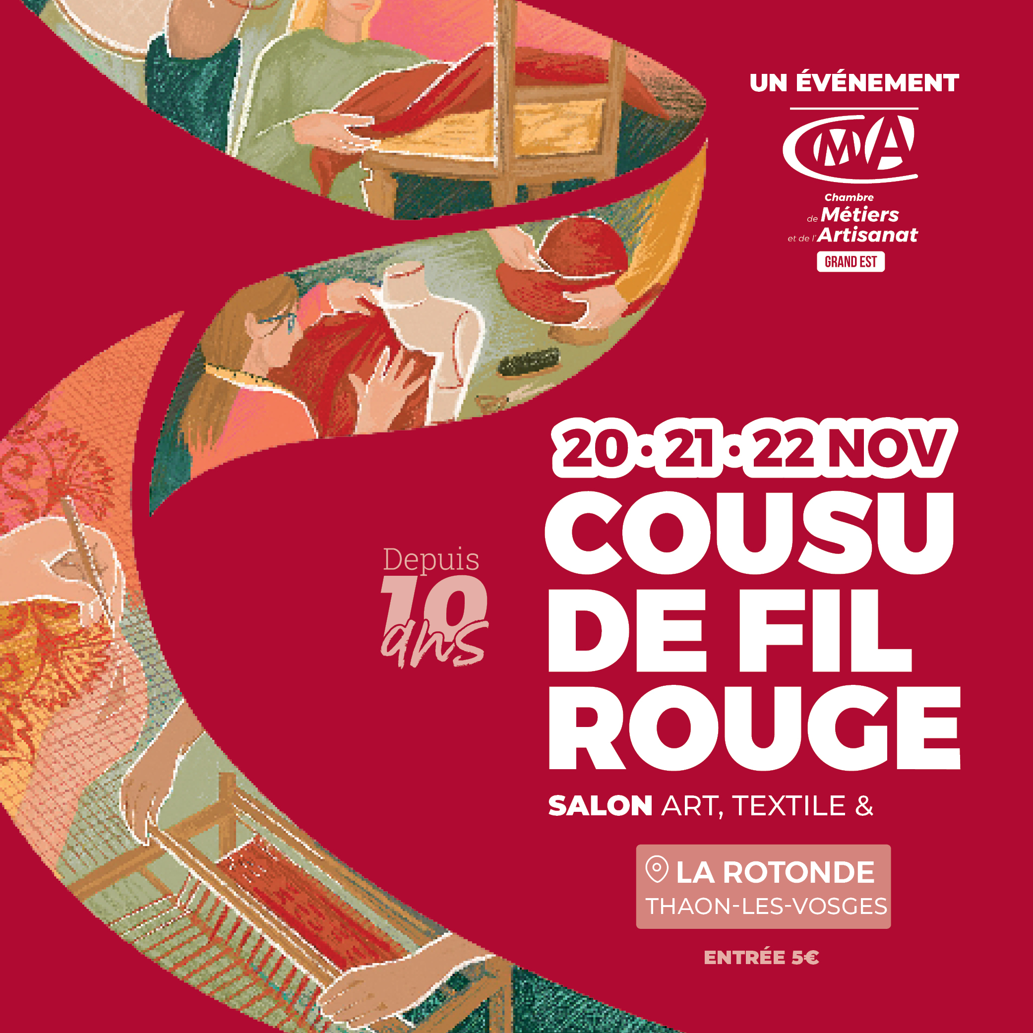 Salon Cousu de fil rouge 2026 : 10 ans déjà !