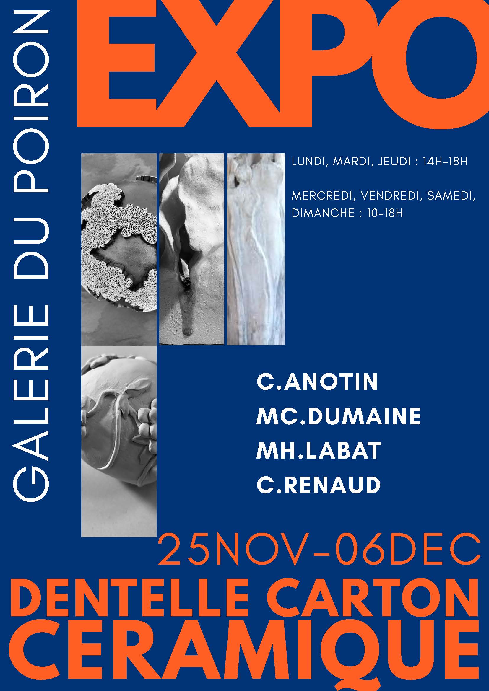 EXPOSITION CERAMIQUE ET DENTELLE DE CARTON